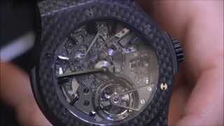 Hublot Classic Fusion Tourbillon Cathedral Minute Repeater Carbon Watch  aBlogtoWatch [upl. by Eckardt]