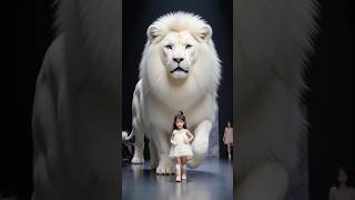 Big lion Cute baby fashion show lion baby agt shorts rksedit [upl. by Bowe]