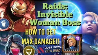 MCOC  Raids Invisible Woman Boss  Full Runs with Silk Vanguard and Hulkbuster Assault [upl. by Admama]