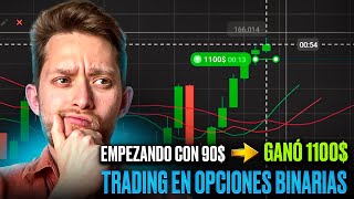 EMPEZANDO CON 90 GANÓ 1100  Estrategia de trading en opciones binarias  quotex 2024 [upl. by Semreh247]