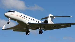 Gulfstream G650  Circling Approach and Landing at Airport BernBelp [upl. by Nicodemus]