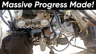 Sub Assembly amp Gearbox Install  VW MK1 BUILD [upl. by Anitteb]