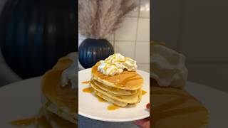 Caramel pancakes 🥞 pancakes baking easyrecipe recipe recept bakning [upl. by Sudnor984]