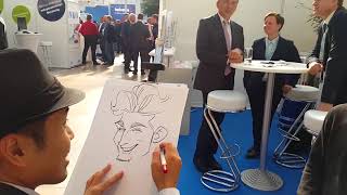 Clip  Live Caricature at a Trade Show [upl. by Lurlene217]