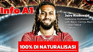 Update Timnas info A1 jairo riedewald Positif ke Indonesia Naturalisasi Di bulan Oktober [upl. by Sisson]