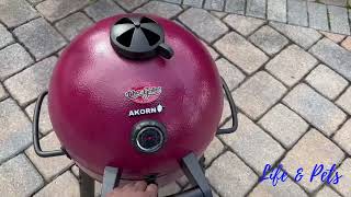 Char Griller E06614 AKORN Jr Portable Kamado Charcoal Grill Review [upl. by Aenitsirhc569]