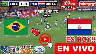 Brasil vs Paraguay en vivo donde ver a que hora juega Brasil vs Paraguay Preolímpico 2024 sub 23 [upl. by Sanoj]