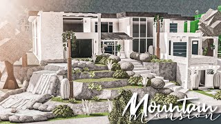 200k Mountain Mansion Bloxburg Speedbuild WITH WATERFALL [upl. by Nyluqcaj]