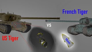 ARL44 vs T29 Heavy  Armor Penetration Simulation [upl. by Strohben]