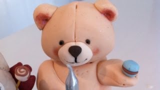 how to make a 3D fondant teddy bear cake decorating tutorial how to cook that ann reardon [upl. by Idnal909]