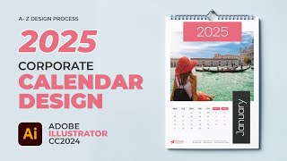 How To Make a 2025 Calendar in Adobe Illustrator 2024  Full Tutorial [upl. by Olleina]