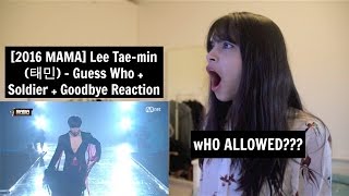 2016 MAMA Lee Taemin태민  Guess Who  Soldier  Goodbye Reaction  IM NOT OK [upl. by Coletta361]