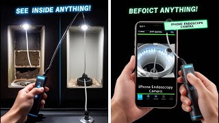 iPhone Endoscopy Camera with Lights｜Borescope Camera with 8 LED Lights｜Rassell View [upl. by Braun599]