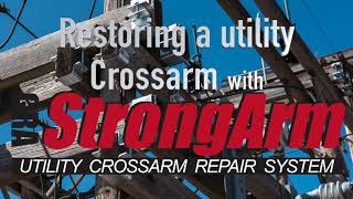 Repair split wooden utility crossarms with StrongArm product of GRA Services makers of SecureSet [upl. by Popele]