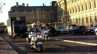 Police Motorcycle Escort Bank Transfer  Banque de France [upl. by Holsworth]