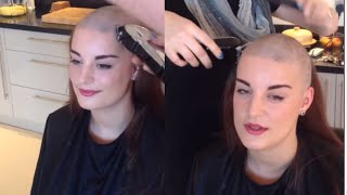 I shaved my head for charity 2024 II AsmrCharityHeadshaveGirl charity headshave [upl. by Odrarebe]