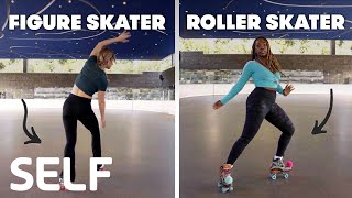 Figure Skaters Try To Keep Up With Roller Skaters  SELF [upl. by Janifer]