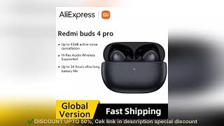 Global version Redmi Buds 4 Pro Earphone TWS Active Noise Cancelling B [upl. by Haase235]