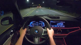 2021 BMW X5 xDrive45e  POV Night Drive Binaural Audio [upl. by Libbna]