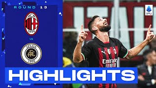 MilanSpezia 21  Giroud scores acrobatic winner Goals amp Highlights  Serie A 202223 [upl. by Khudari]