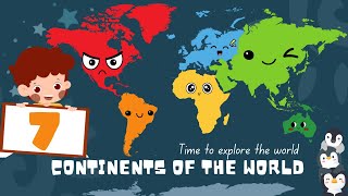 Seven Continents Song  Geography for Kids  Asia Europe America [upl. by Goodspeed]