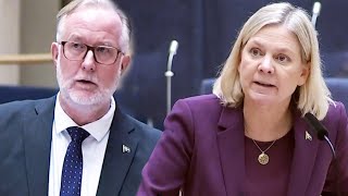 Magdalena Andersson frågar Johan Pehrson om varför han tillät Björn Söder bli ordförande i OSSE [upl. by Dammahom]