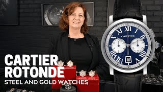 Cartier Rotonde Steel and Gold Watches  SwissWatchExpo [upl. by Villada272]