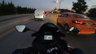 YAMAHA R25 GAZLAMA0100Top Speed Dji Osmo Action 4 [upl. by Grigson]