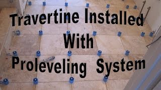 How to install travertine tile with Proleveling System [upl. by Hopper]