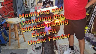 Modifying and Installing a Sicass Racing under fender on a KTM 690 [upl. by Selrac]