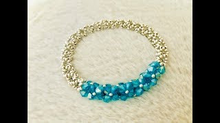 Tubular Netted Bracelet DIY beaded bracelet How to make beaded bracelet [upl. by Sidnala914]