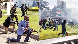 Kenya protests Ten dead as demonstrators storm parliament [upl. by Ahsirahc]