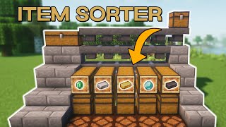 Minecraft EASIEST Automatic Item Sorter  121 Tutorial [upl. by Ateval]