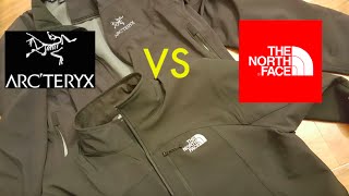 North Face HD Apex Bionic Pneumatic vs Arcteryx Soft Shell Jacket [upl. by Larochelle]