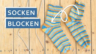 Warum ich Socken spanne und wie  Stricksocken waschen  perfektes Maschenbild [upl. by Julian]