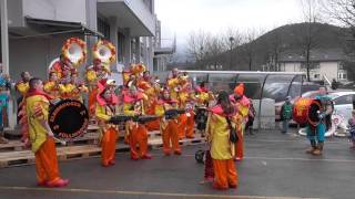 Guggemusig Elbisrugger Füllinsdorf  Saisoneröffnung Fasnacht im WOPShop Zunzgen 09012016 [upl. by Rimahs]