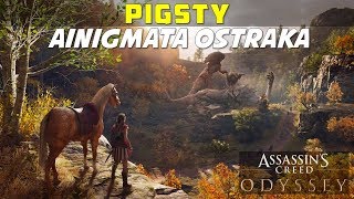 Pigsty  Boeotia  Ainigmara Ostraka Puzzle Location and Solution  AC ODYSSEY [upl. by Routh351]