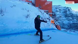 Wengen downhill Jan 11 2024  Race course explained by Gauthier de Tessières and camera racer [upl. by Kirsch512]