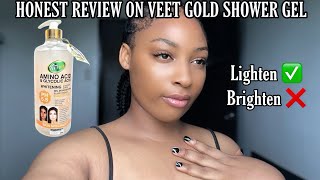 MY HONEST REVIEW ON VEET GOLD AMINO ACID AND GLYCOLIC ACID SHOWER GEL  DOES IT WHITEN OR LIGHTEN [upl. by Trenna]