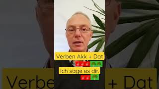 Verben Akk  Dat sage es dir german dativ almanca deutschlernen deutschegrammatik 学习德语 akk [upl. by Etirugram90]