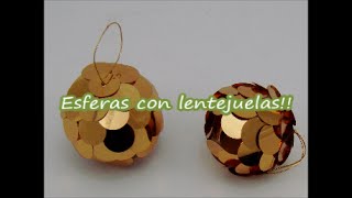 Esferas con lentejuelas  Manualidades Navidad [upl. by Noah]