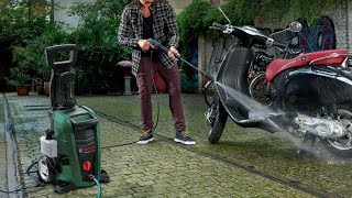 BOSCH High Pressure Washer Aquatak 125 Pressure Testing  AQT 125 Pressure Testing in 2 in Nozzle [upl. by Bergren]