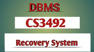 Recovery system in DBMS tamilCB3401CS3492Anna university reg2021 [upl. by Wardlaw787]