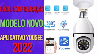 como configurar câmera WiFi estilo lâmpada aplicativo yoosee configuração e suas funcionalidades [upl. by Laenaj651]