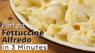 Making Fast Fettuccine Alfredo Recipe 🍝 [upl. by Yelsnik]