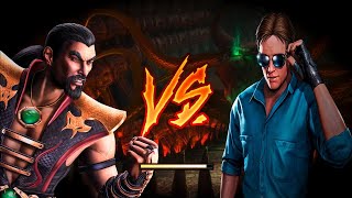 Mortal Kombat 9  Movie Shang Tsung Vs Movie Johnny Cage [upl. by Anhaj]