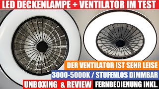 LED Deckenlampe mit Ventilator  Deckenventilator mit LED von BKZO  Sehr Leise amp Stufenlos Dimmbar [upl. by Abba59]