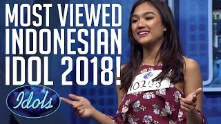 TOP 10 MOST VIEWED INDONESIAN IDOL 2018 AUDITIONS  Idols Global [upl. by Obocaj]