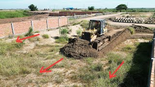 Amazing New Activity Dozer KOMATSU Model D58E Moving Soil In To Water [upl. by Solrak385]