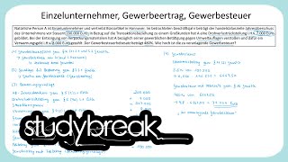 Einzelunternehmer Gewerbeertrag Gewerbesteuer  Rechtsformbesteuerung [upl. by Ynnaffit]